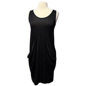 COS Sleeveless Black Drapey Mini Parachute Dress Size Small NWOT